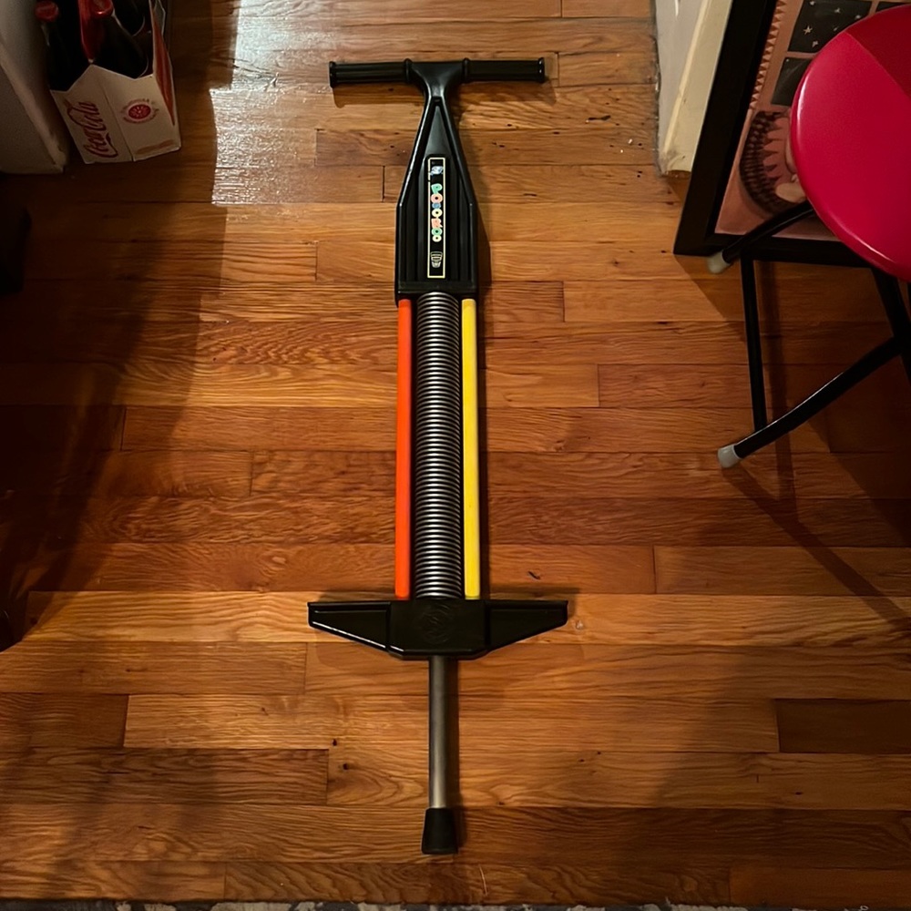 Pogo Roo Pogo Stick Sport-Fun 2001 Vintage Pogo Stick, Black, Yellow, Orange